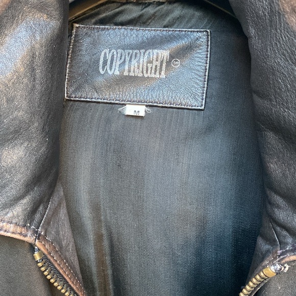 vintage leather jacket from Camden town, England, copyright brand size medium - Picture 3 of 12
